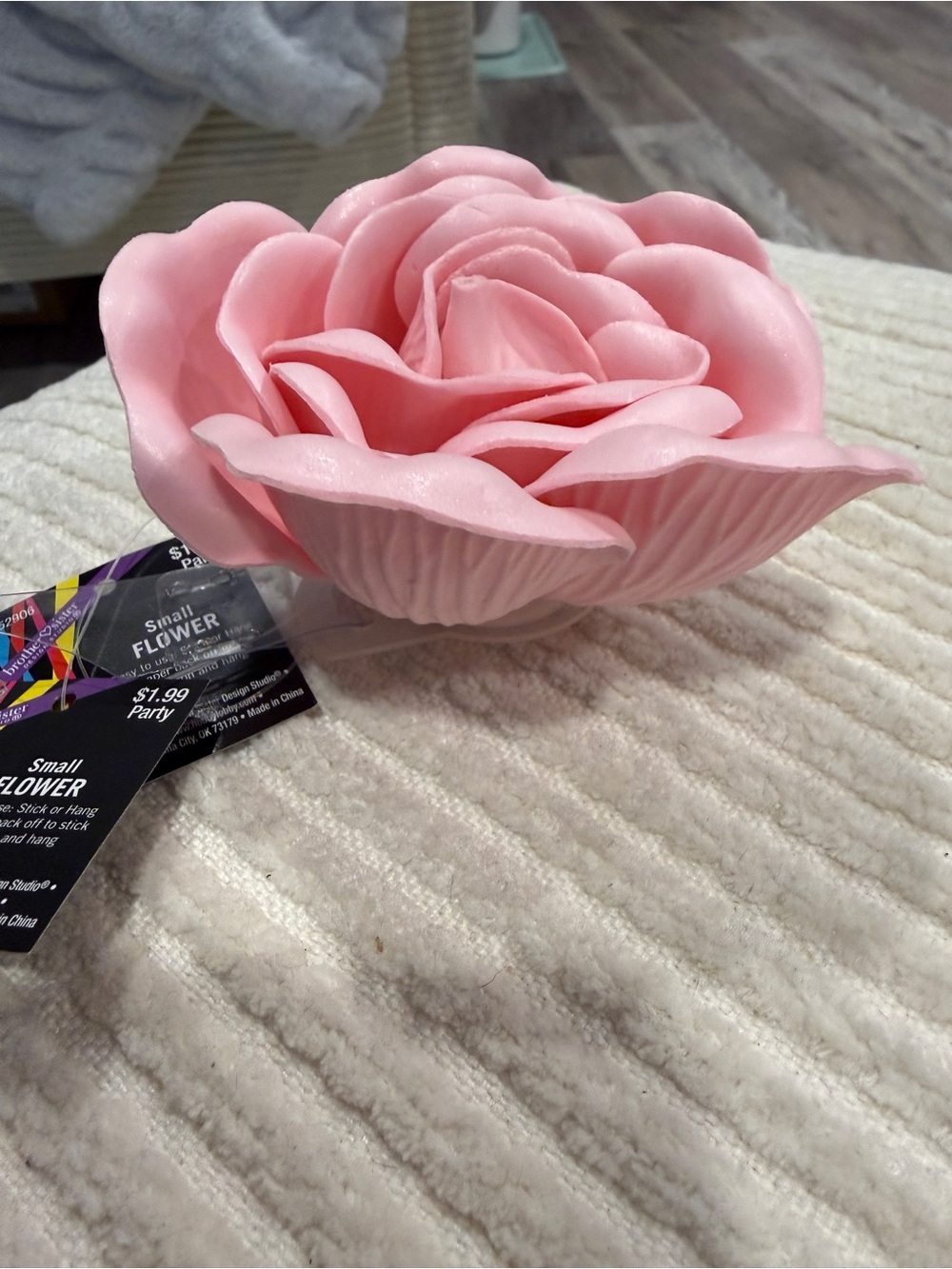 NWT Set of 9 Pink Foam Rose Wall Decor Flowers Hobby Lobby Nursery Party Craft - Picture 4 of 8